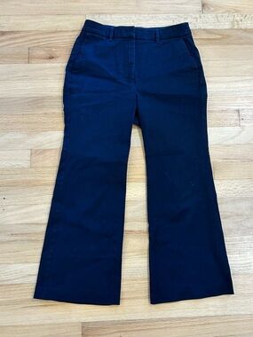 Boden Navy Blue Chino Bootcut Pants Office Teacher Work Size 6 Regular